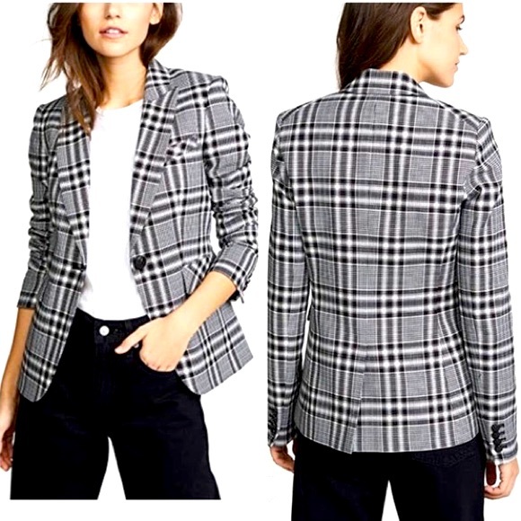 Veronica Beard Ada Onebutton Plaid 